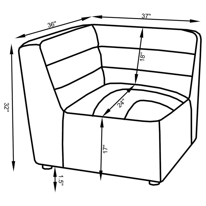 Sunny Upholstered Corner Chair - Bargain Furniture (Detroit, MI)
