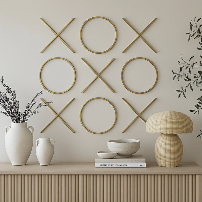 XOXO Gold Stainless Steel Wall Decor