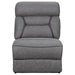 Higgins Upholstered Armless Chair Grey - Bargain Furniture (Detroit, MI)
