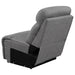 Higgins Upholstered Armless Chair Grey - Bargain Furniture (Detroit, MI)