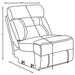 Higgins Upholstered Armless Chair Grey - Bargain Furniture (Detroit, MI)