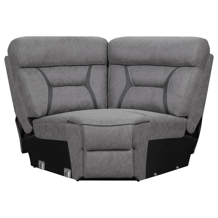 Higgins Upholstered Wedge Grey - Bargain Furniture (Detroit, MI)