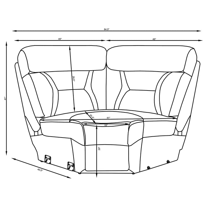 Higgins Reclining Sectionals Corner Chair - Bargain Furniture (Detroit, MI)