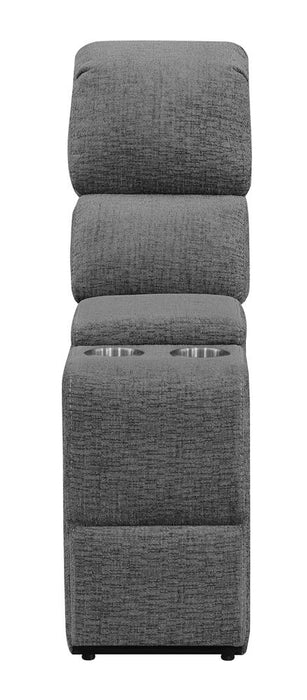 Bahrain Upholstered Console Charcoal - Bargain Furniture (Detroit, MI)