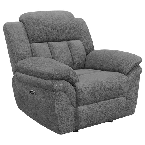 Bahrain Upholstered Power Glider Recliner Charcoal image