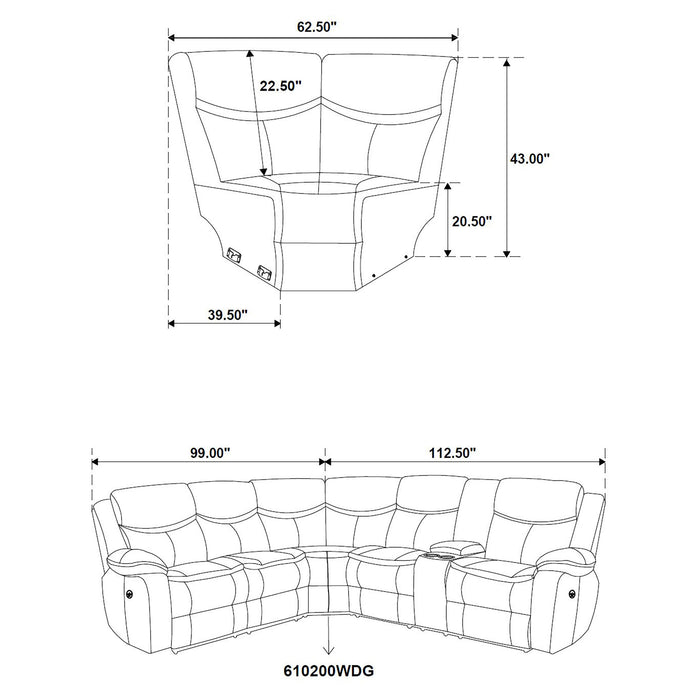 Sycamore Reclining Sectionals - Bargain Furniture (Detroit, MI)