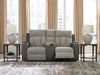 WhipLash Power Reclining Loveseat with Console - Bargain Furniture (Detroit, MI)