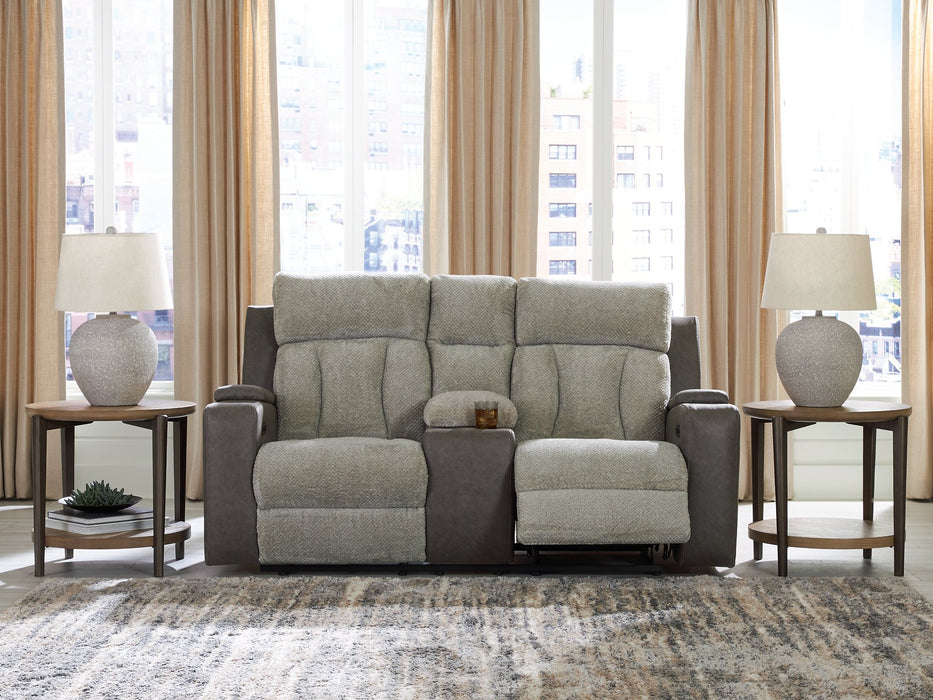 WhipLash Power Reclining Loveseat with Console - Bargain Furniture (Detroit, MI)