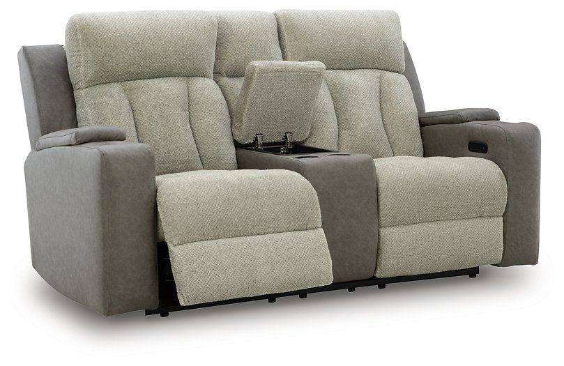 WhipLash Power Reclining Loveseat with Console - Bargain Furniture (Detroit, MI)