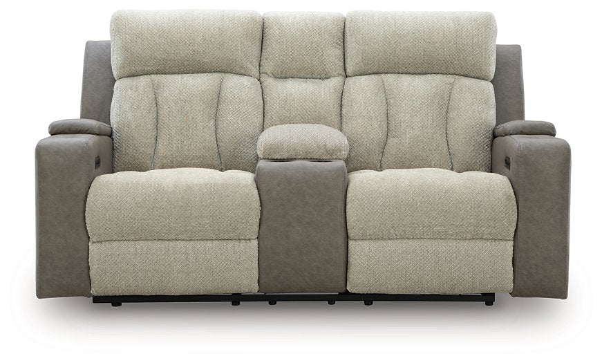WhipLash Power Reclining Loveseat with Console - Bargain Furniture (Detroit, MI)