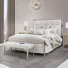 AICO Furniture Penthouse King Upholstered Platform Bed in Ash Gray - Bargain Furniture (Detroit, MI)