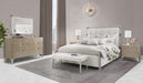 AICO Furniture Penthouse King Upholstered Platform Bed in Ash Gray - Bargain Furniture (Detroit, MI)