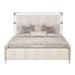 AICO Furniture Penthouse King Upholstered Platform Bed in Ash Gray - Bargain Furniture (Detroit, MI)
