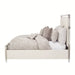 AICO Furniture Penthouse Queen Upholstered Platform Bed in Ash Gray - Bargain Furniture (Detroit, MI)