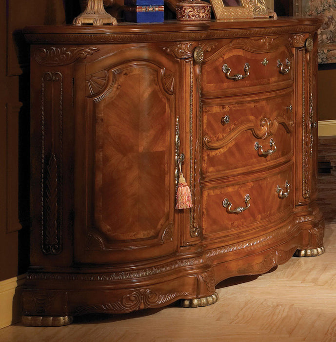 AICO Cortina Dresser in Honey Walnut - Bargain Furniture (Detroit, MI)