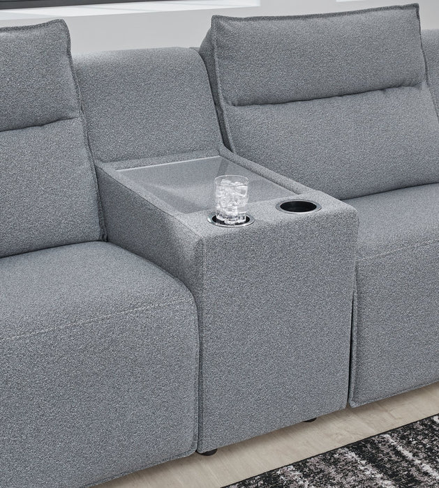 Modmax Reclining Sectional with Console - Bargain Furniture (Detroit, MI)