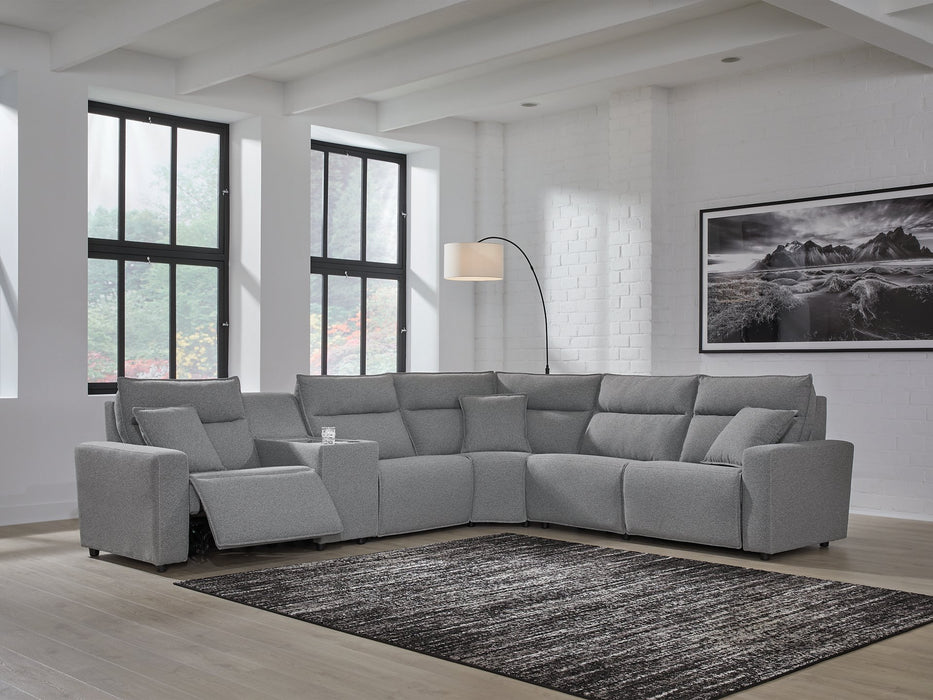 Modmax Reclining Sectional with Console - Bargain Furniture (Detroit, MI)