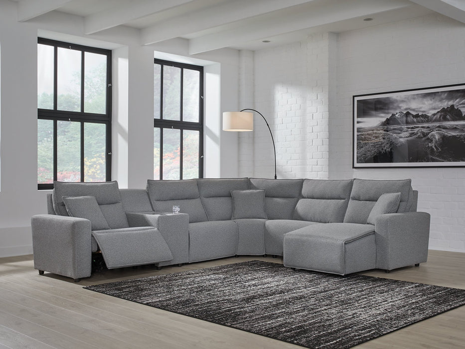 Modmax Power Reclining Sectional with Chaise - Bargain Furniture (Detroit, MI)