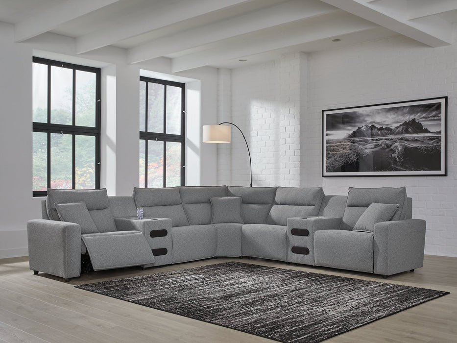 Modmax Power Reclining Sectional with Chaise - Bargain Furniture (Detroit, MI)