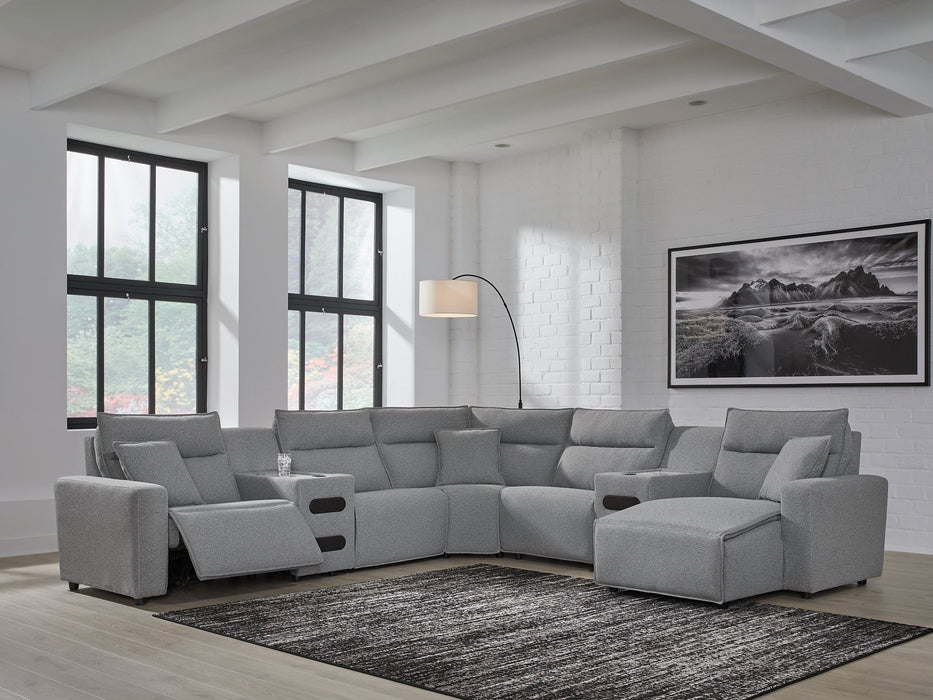 Modmax Power Reclining Sectional with Chaise - Bargain Furniture (Detroit, MI)