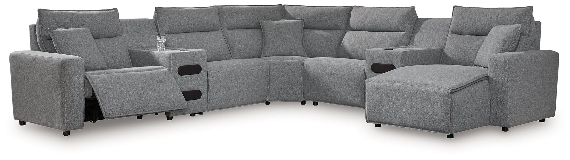 Modmax Power Reclining Sectional with Chaise - Bargain Furniture (Detroit, MI)