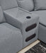 ModMax II Reclining Sectional with Chaise and Audio Console - Bargain Furniture (Detroit, MI)