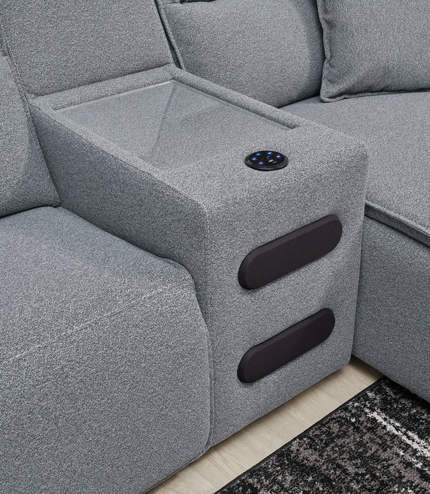 Modmax Power Reclining Sectional with Chaise - Bargain Furniture (Detroit, MI)
