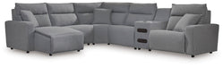 ModMax II Reclining Sectional with Chaise and Audio Console - Bargain Furniture (Detroit, MI)