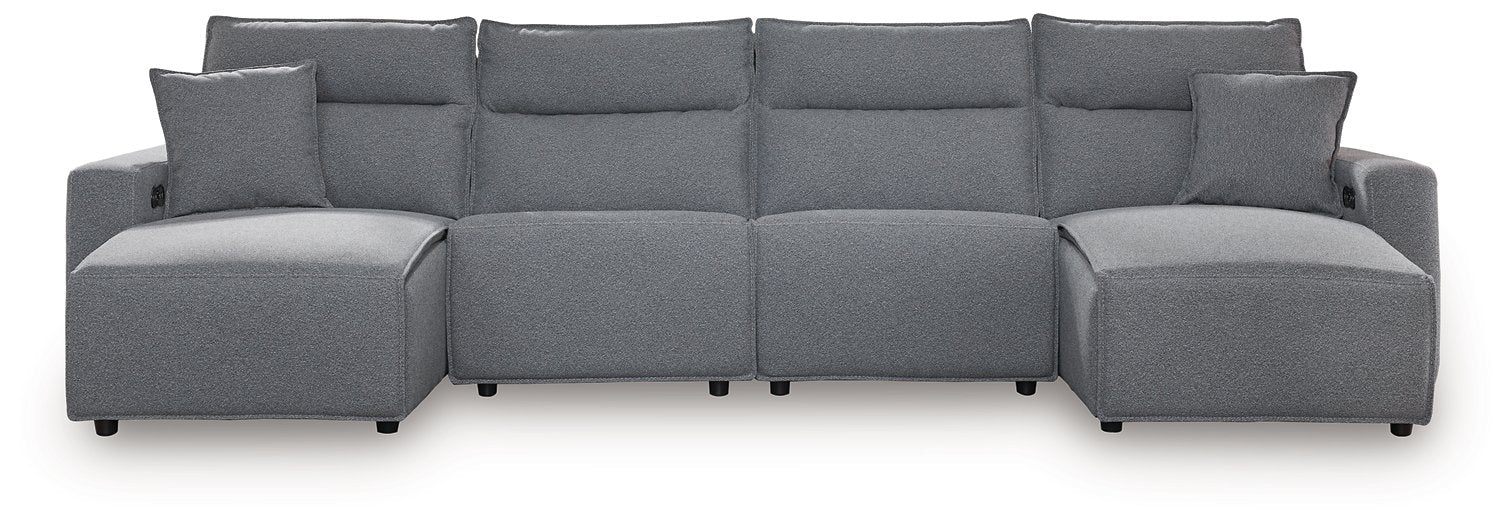 Modmax Power Reclining Sectional with Chaise - Bargain Furniture (Detroit, MI)