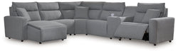Modmax Power Reclining Sectional with Chaise - Bargain Furniture (Detroit, MI)