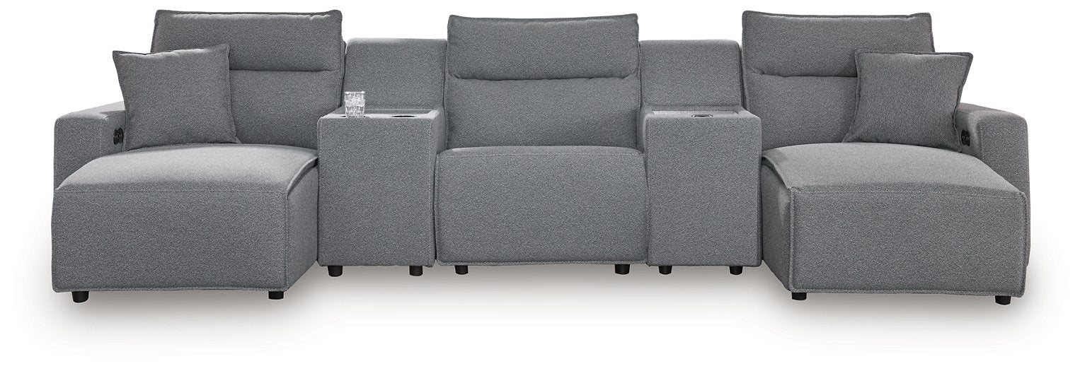 Modmax Power Reclining Sectional with Chaise - Bargain Furniture (Detroit, MI)