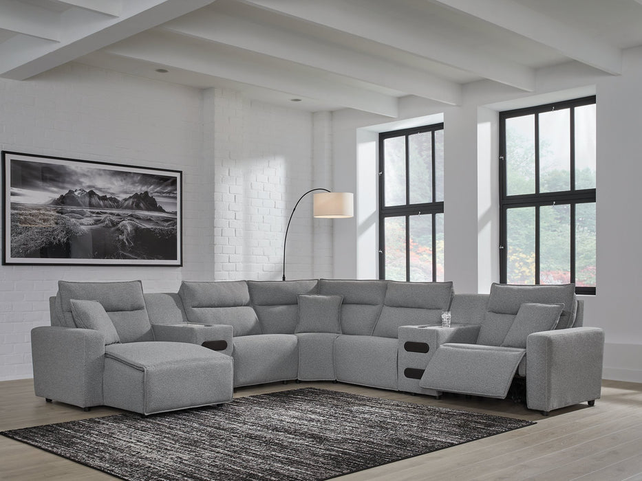 Modmax Power Reclining Sectional with Chaise - Bargain Furniture (Detroit, MI)