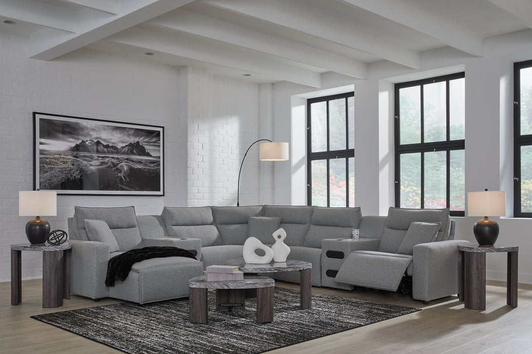 Modmax Power Reclining Sectional with Chaise - Bargain Furniture (Detroit, MI)