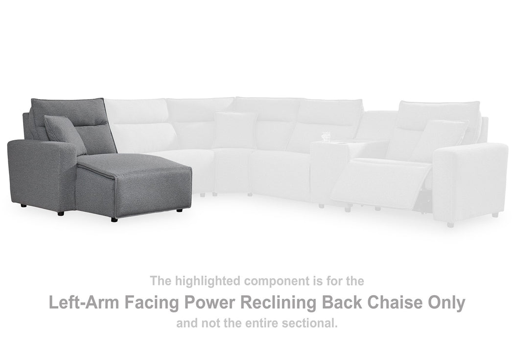ModMax II Reclining Sectional with Chaise and Audio Console - Bargain Furniture (Detroit, MI)