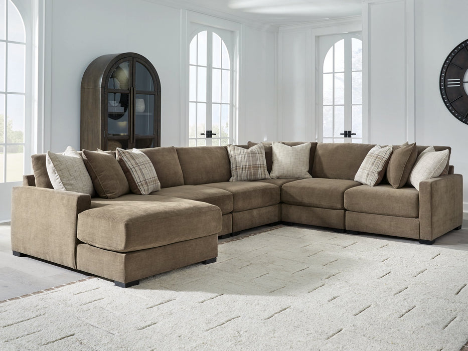 Camellia-Court Sectional with Chaise - Bargain Furniture (Detroit, MI)