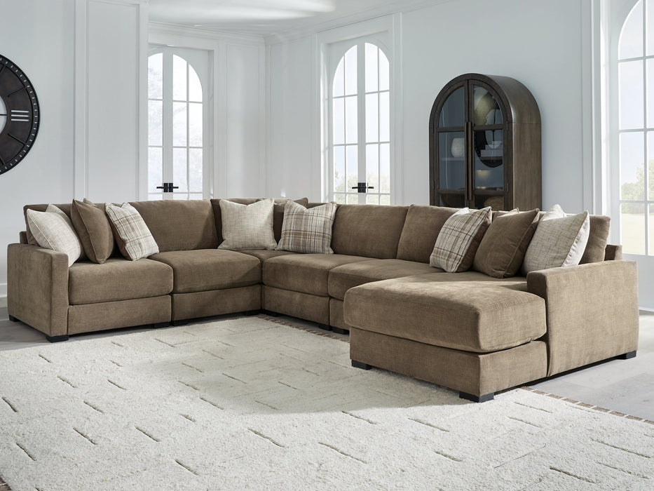 Camellia-Court Sectional with Chaise - Bargain Furniture (Detroit, MI)