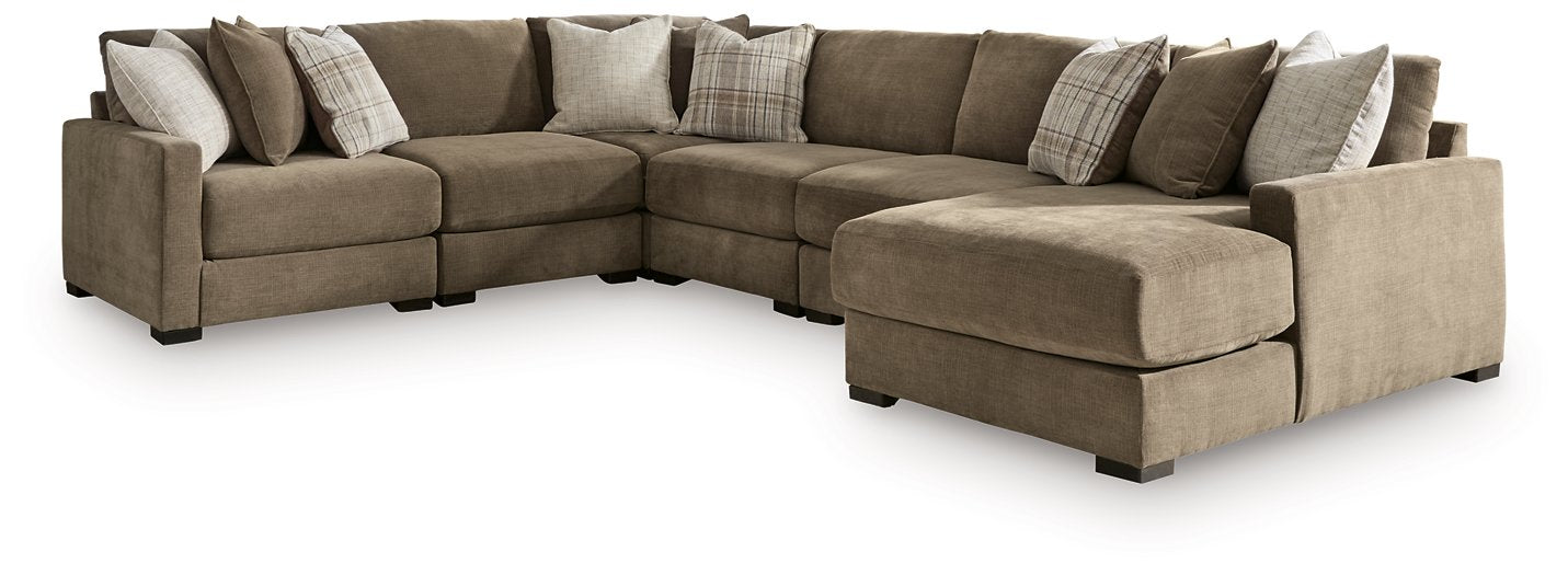 Camellia-Court Sectional with Chaise - Bargain Furniture (Detroit, MI)