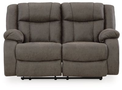 First Base Reclining Loveseat - Bargain Furniture (Detroit, MI)