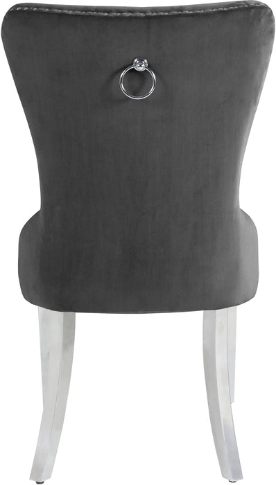 Carmen Grey Velvet Dining Chair