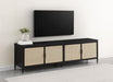 Amherst 4-door 78-inch Metal TV Stand Media Console Black - Bargain Furniture (Detroit, MI)
