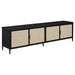 Amherst 4-door 78-inch Metal TV Stand Media Console Black - Bargain Furniture (Detroit, MI)