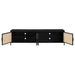 Amherst 4-door 78-inch Metal TV Stand Media Console Black - Bargain Furniture (Detroit, MI)