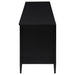 Amherst 4-door 78-inch Metal TV Stand Media Console Black - Bargain Furniture (Detroit, MI)