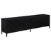 Amherst 4-door 78-inch Metal TV Stand Media Console Black - Bargain Furniture (Detroit, MI)