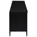 Amherst 4-door 78-inch Metal TV Stand Media Console Black - Bargain Furniture (Detroit, MI)