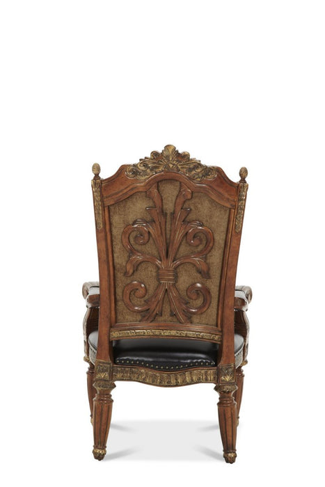 AICO Villa Valencia Arm Chair in Classic Chestnut (Set of 2) - Bargain Furniture (Detroit, MI)