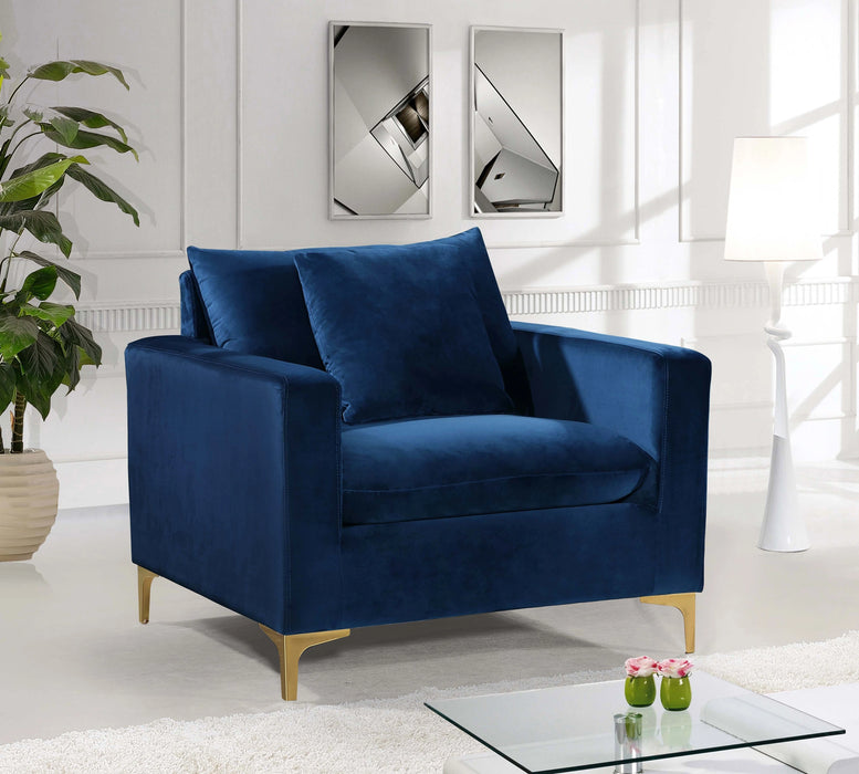 Naomi Navy Velvet Chair
