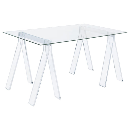 Amaturo Writing Desk with Glass Top Clear image