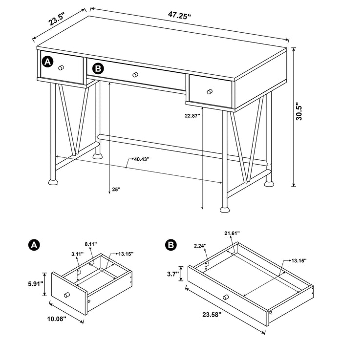 Analiese Desk Sets - Bargain Furniture (Detroit, MI)