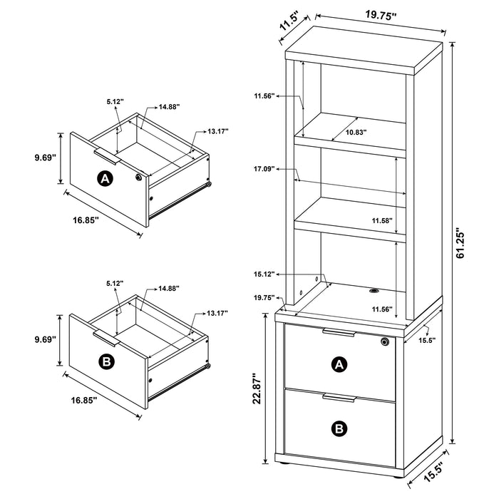 Westpark Bookcases - Bargain Furniture (Detroit, MI)